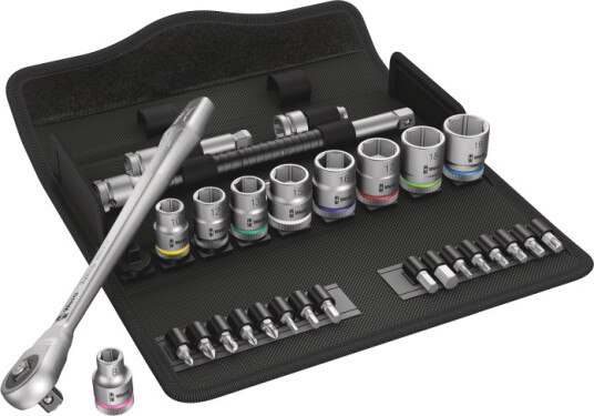 Wera Zyklop Metal Push 3/8" Skrallenøkkelsett med 29 Deler