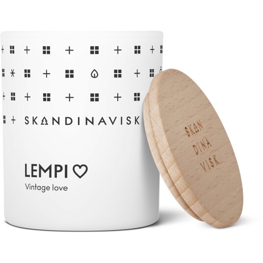 Skandinavisk Lempi duftlys med lokk 65 g