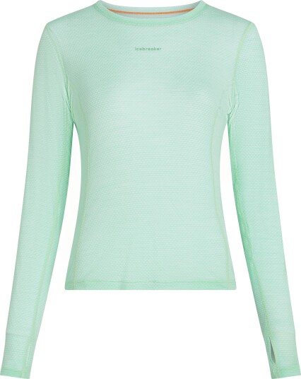Icebreaker Women"s Merino 75 Cool Lite Featherlight Longleeve Crewe Mint S