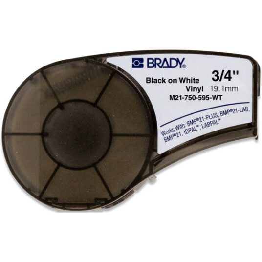 Brady M210 Vinyl Tape 19,05 mm Sort På Hvit Brady M210 Vinyl Tape 19,05 mm Sort På Hvit