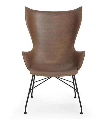Kartell Kartell K/Wood Lenestol Sort/mørk Finér