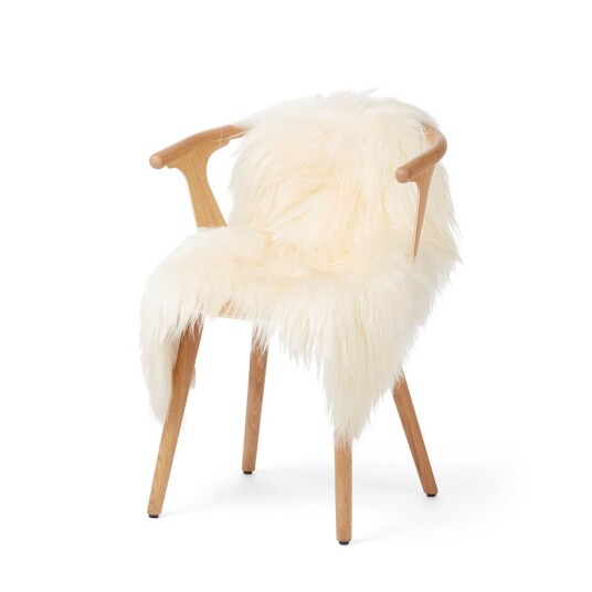 Nordic Sheep Saueskinn Langhåret Island 90x60 cm Naturhvit