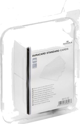 Durable Duracard Standard Polyvinylklorid Pvc 760 Mikroner 53.98 X 86.6 Mm 100 Kort Kort For Duracard Id 300