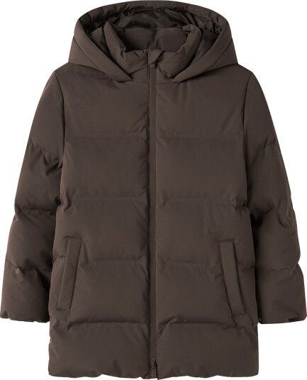 LMTD Nlfmorop Ls Puffer Jacket - Brown - 134-140