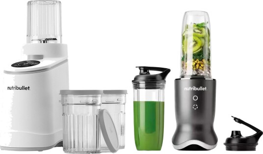 Nutribullet Chill NBD0503W iskremmaskin & Ultra NB1206DG personlig blender, hvit/grå