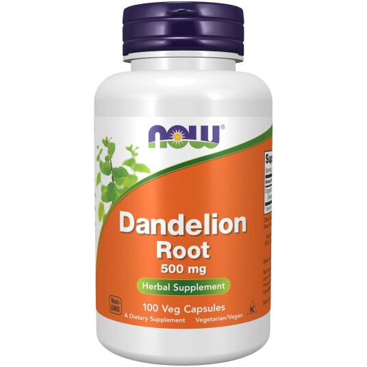 NOW Dandelion Root 500 mg 100 stk NOW Dandelion Root 500 mg 100 stk