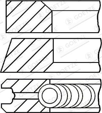 Stempelringsett GOETZE ENGINE 08-136400-00 Stempelringsett GOETZE ENGINE 08-136400-00