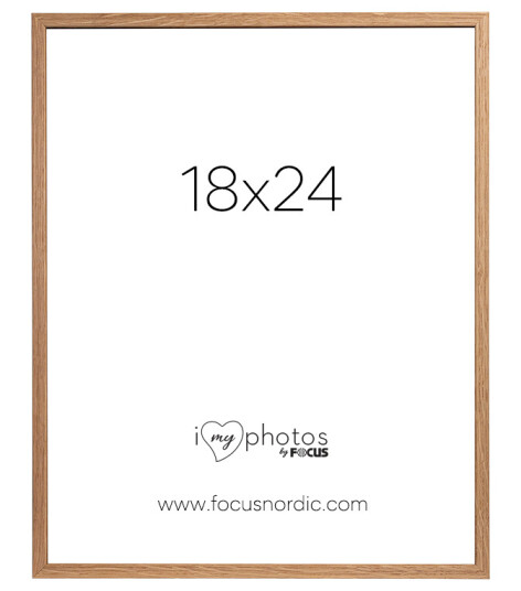 Rock Ramme 18x24 Eik Tynn ramme i tre med glass