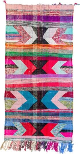 Marokkansk Boucherouite teppe 135 x 270 cm Størrelse: 135 x 270 cm