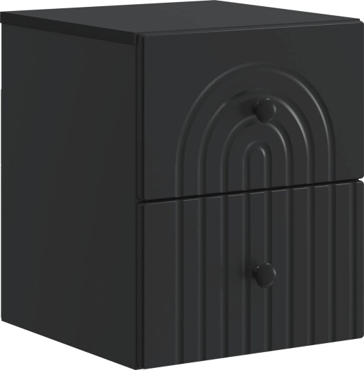  Vegghengt Nattbord Svart 33 x 34,5 x 40 cm Konstruert tre