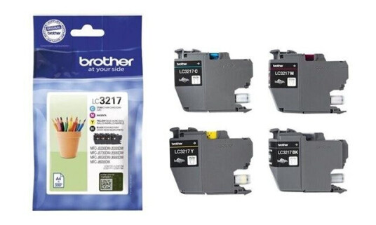 Brother LC 3217 Value 4-Pack Ink Black/Yellow/Cyan/Magenta - Blekkpatron Blå Brother LC 3217 Value 4-Pack Ink Black/Yellow/Cyan/Magenta - Blekkpatron Blå
