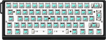 Wooting 60HE v2 ISO Non Split Aluminum Uten numpad ISO Svart Wooting 60HE v2 ISO Non Split Aluminum Uten numpad ISO Svart