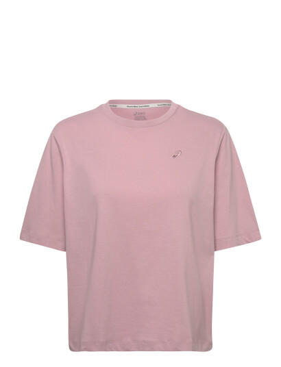 Asics Asics Spiral Embroidery Relaxed Tee Pink XS Asics Asics Spiral Embroidery Relaxed Tee Pink XS
