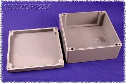 Hammond Electronics 1590ZGRP234 255 × 250 × 120 mm Polyester Grå Kabinett