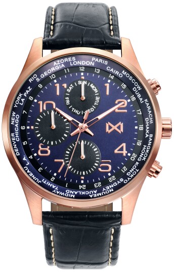 Mark Maddox Herreklokke HC7121 37 Classic Lær Ø44 mm