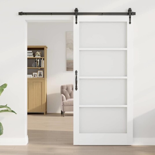 vidaXL Innendørsdør med glass "ORKDAL" Hvit 93x202x4 cm