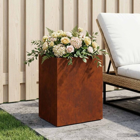vidaXL Hageblomsterpotte Rusten 40 x 30 x 50 cm Cortenstål