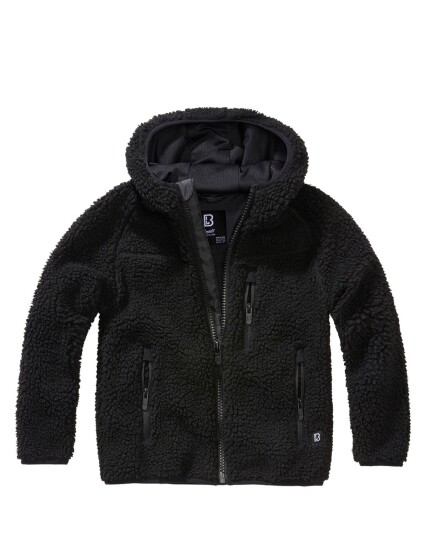 Brandit Kids Teddy fleecejacka med huva Svart