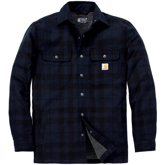 Carhartt Workwear Carhartt M"s Flannel Sherpa Lined Shirt Jacket Navy Navy L