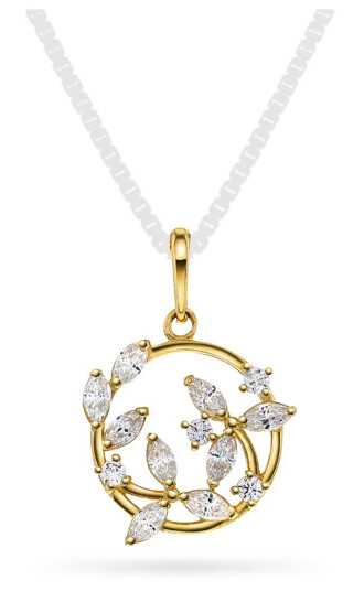 Pan Jewelry Anheng i 585 gult gull med zirkonia Pan Jewelry Anheng i 585 gult gull med zirkonia