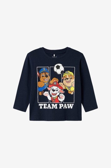 Name It T skjorte nmmJoll Paw Nreg LS Top Cplg Blå Name It T skjorte nmmJoll Paw Nreg LS Top Cplg Blå