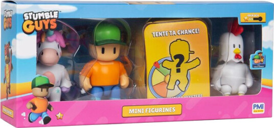 Stumble Guys Actionfigur 4pk 7,5cm Sprinkles/Mr. Stumble/Chicken