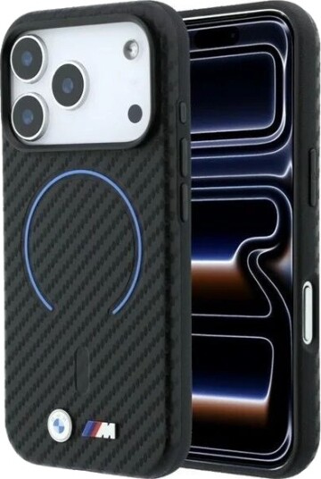 BMW M Carbon Printed Ring MagSafe Case for iPhone 17 Pro / 18 Pro Black