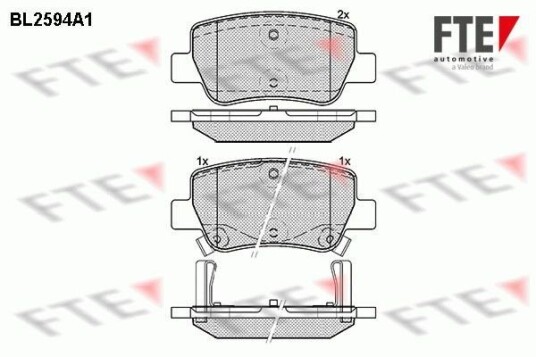 Bremseklosser FTE 9010845 Bremseklosser FTE 9010845