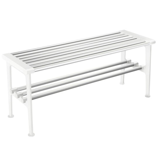 Essem Design Nostalgi Benk 100 cm Aluminium / Hvit
