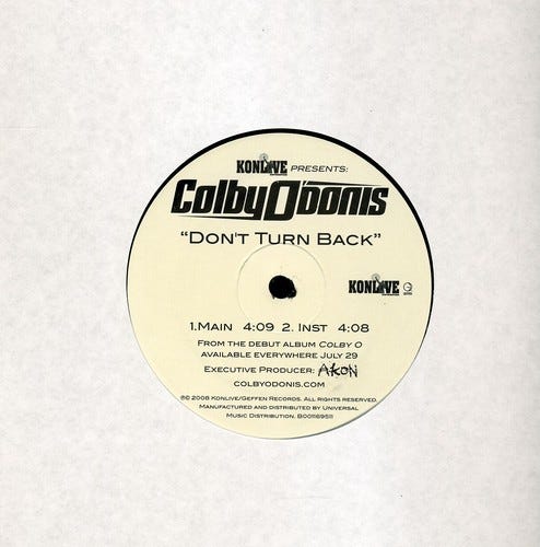 Colby O'Donis Don't Turn Back x2 LP/Vinyl