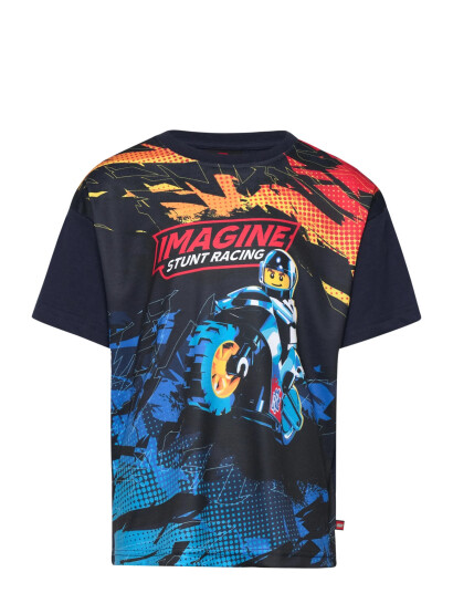 LEGO KIDSWEAR Lwtaffy 614   T Shirt S/S |Marinblå |128