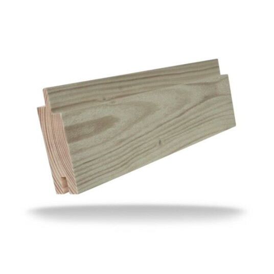 Superwood Kledning Profilert Gran Beiset 27x95 mm Falset Sporpanel Klasse 1 Zink