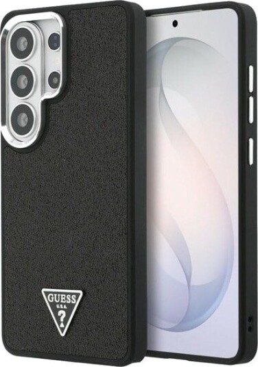GUESS Fixed Glitter Triangle MagSafe case for Samsung Galaxy S26 Ultra - black