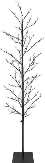 vidaXL Mikro bjørkejuletre Svart 180 cm Stål 459 LED-lys