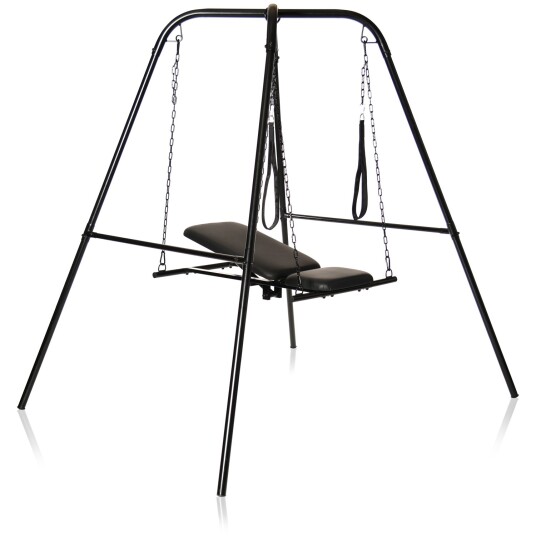 Master Series Throne Justerbar Sexhuske med Stativ Black