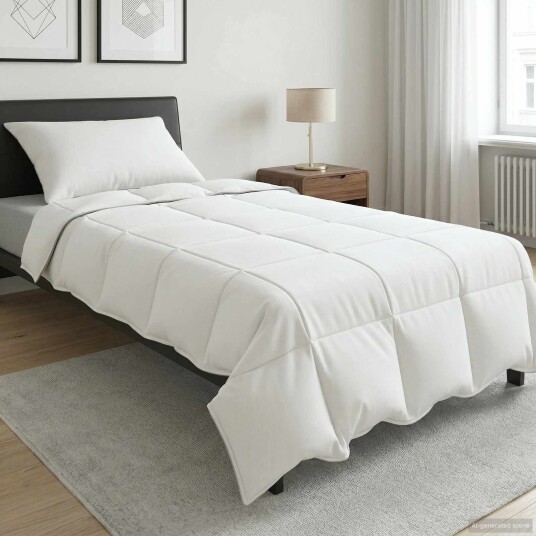 vidaXL Sommerdyne Hvit 155 x 200 cm Bambusfiber vidaXL Sommerdyne Hvit 155 x 200 cm Bambusfiber
