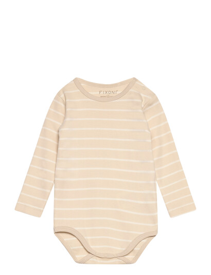 Fixoni Body Ls W. Yd Stripe - Beige - 80