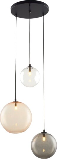 Unison GRAPPO Taklampe 3 Glass Klar Grå og Gull G9