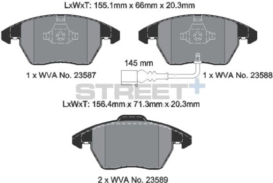 PAGID Racing T8033SP2001 Bremseklosser PAGID Racing T8033SP2001 Bremseklosser