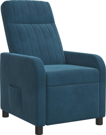 vidaXL Recliner Blå Fløyel
