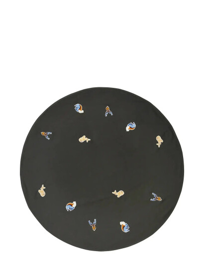Broste Copenhagen Deer Christmas Tree Rug - Grey - Ø 120 cm