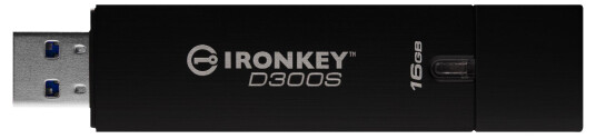 Kingston IronKey D300S - USB-flashstasjon - 16 GB - TAA-samsvar Kingston IronKey D300S - USB-flashstasjon - 16 GB - TAA-samsvar