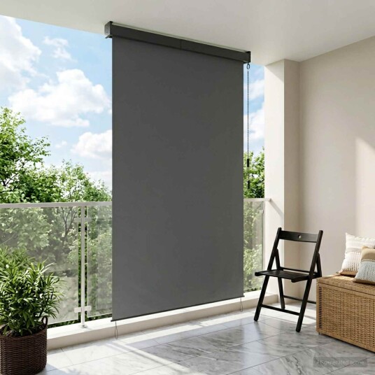 vidaXL Rullegardin Lysegrå 60 x 250 cm Stoff og Aluminium