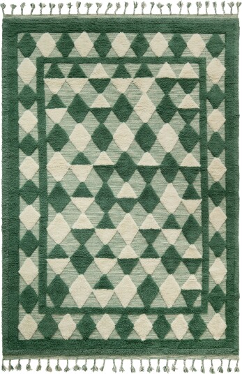 Oriental Grid Teppe 250x350 cm Grønn