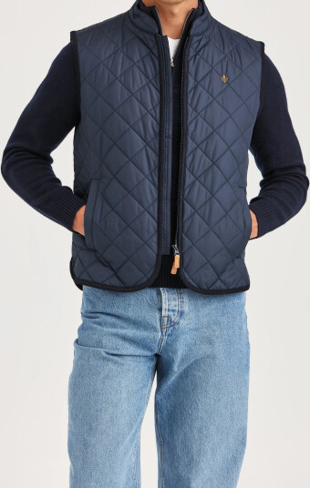 Morris Teddy Quilted Vest - Navy - M Morris Teddy Quilted Vest - Navy - M