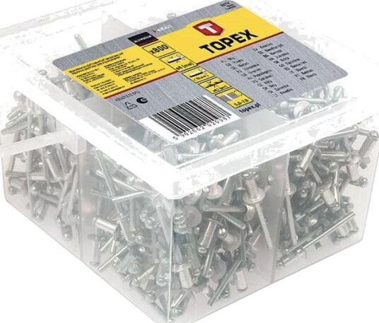 Topex Popnagler 43E421 Aluminium 4,0 × 10 mm 800 Stk.