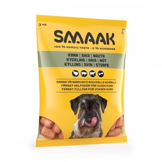 Smaak Raw Complete Kylling Svin & Storfevom 1Kg (3 kg)