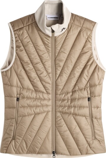 J.Lindeberg Holma Quilt Hybrid Vest Golfvest dame Brindle Small