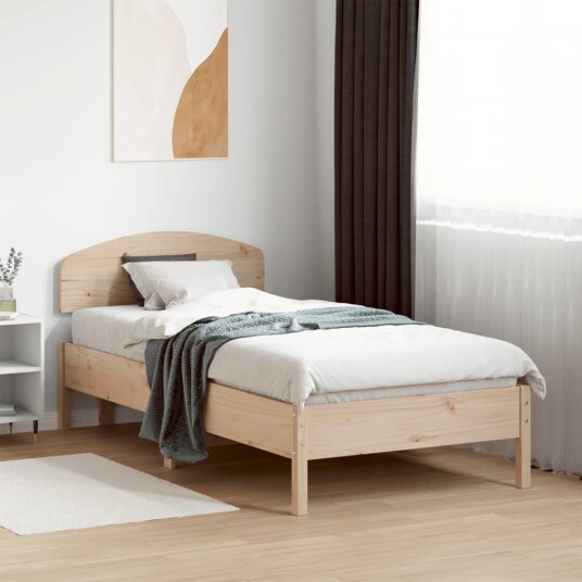 Sengeramme med hodegavl 75x190 cm heltre furu 8721012243507