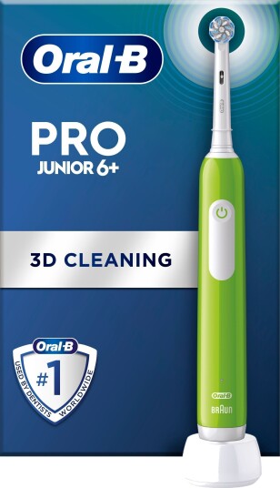 Oral-B Pro Junior Elektrisk Tannbørste 6+ Grønn med 2 minutters timer Oral-B Pro Junior Elektrisk Tannbørste 6+ Grønn med 2 minutters timer